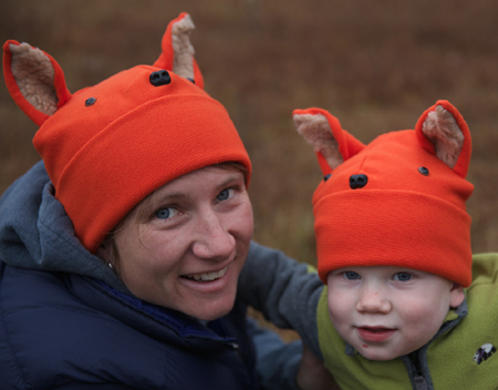 Fox face polar fleece hat